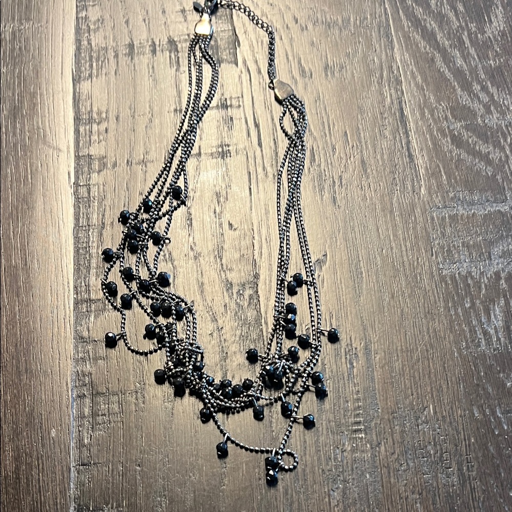 Elegant Black Beaded Necklace